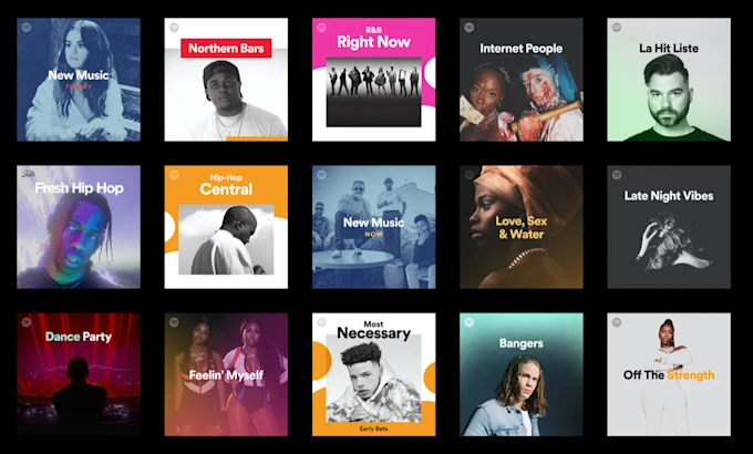 Examples of Spotify playlist covers