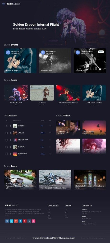 Oraz Music Portal & Discography Website